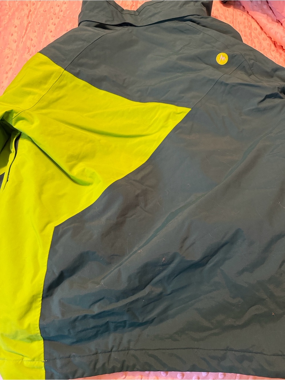 Marmot Lime Green and Dark Gray Ski Jacket